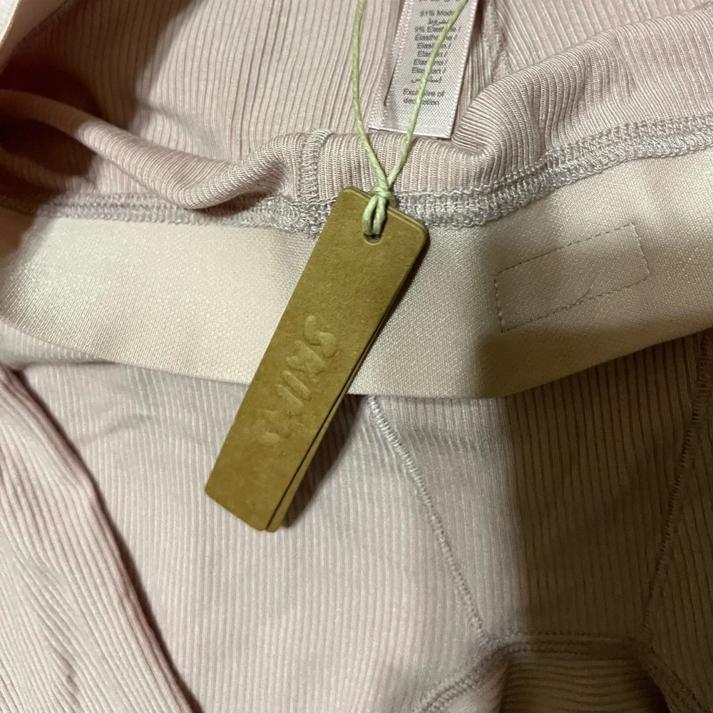 Skims Pink Ribbed Boxer Shorts Med - Picture 6 of 6